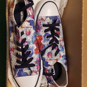 Red, Blue, Purple Floral Converse Lowtop New inBox